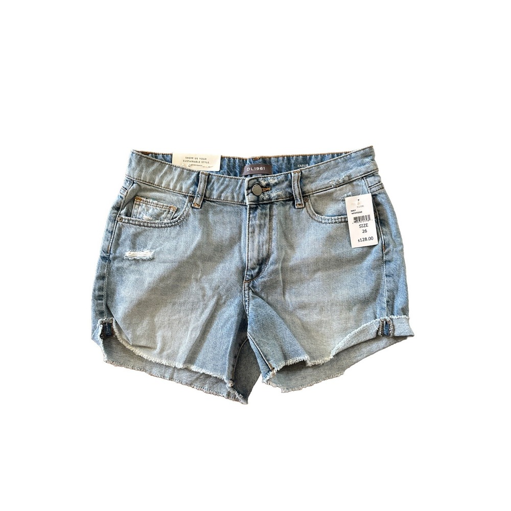 DL1961 Size 26‎ Karlie Boyfriend Short Westside Blue Cutoff Jeans Shorts NWT